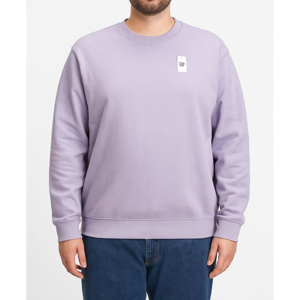 GAP UNISEX Fleece Crewneck‎ Sweatshirt XXXL Lavender Purple Pullover NWT